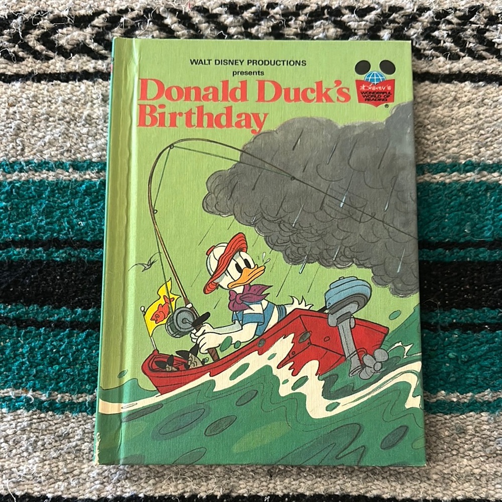 Walt Disney Productions *Vintage* Donald Ducks Birthday Hardback Children's Book